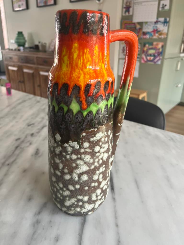 West Germany vaas, Ophalen, Overige kleuren, Aardewerk of Porselein, Zo goed als nieuw