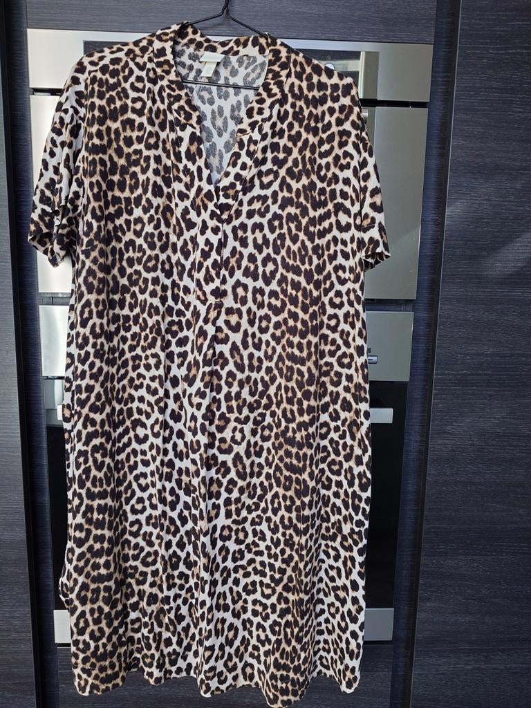 Zomerjurk/tuniek van H&M maat M tijgerprint., Kleding | Dames, Grote Maten, Ophalen of Verzenden