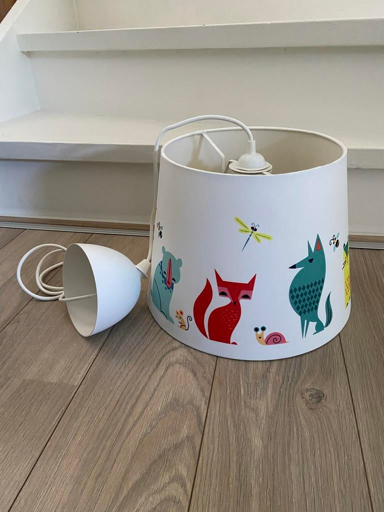 Hanglamp kinderkamer bosdieren ikea, Ophalen, Zo goed als nieuw, Overige materialen, Minder dan 50 cm