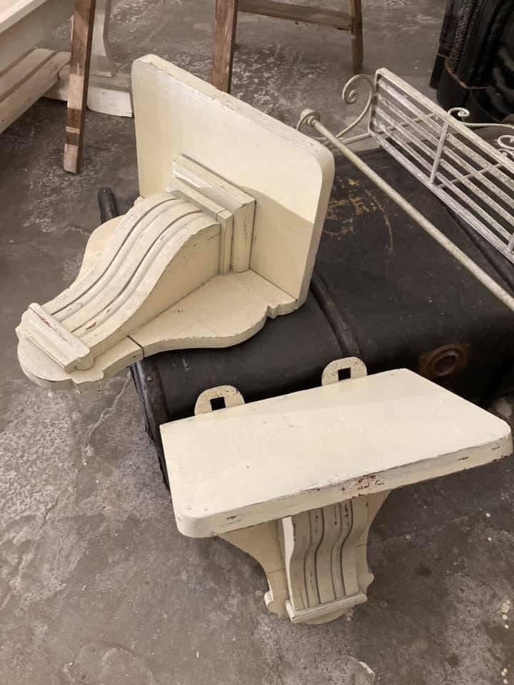 Set van 2 Oude Houten Consoles - Brocante Stijl, Ophalen