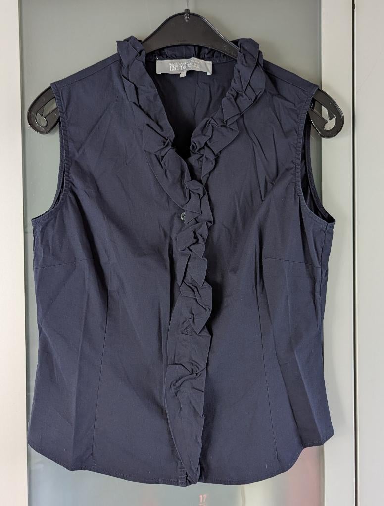 Prachtige donkerblauwe blouse maat 40 van Rene van der Wijck, Maat 38/40 (M), Rene van Wijck, Blauw, Nieuw