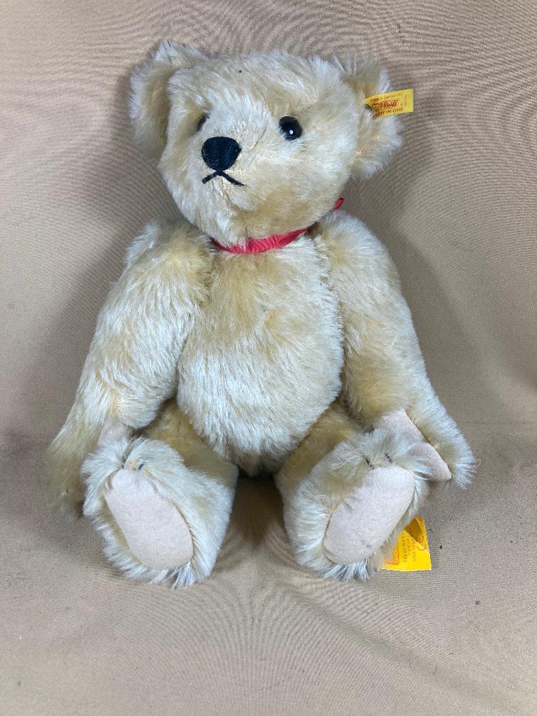 Steiff replica teddybeer 1909 43 cm blond, --, Steiff, Stoffen beer, Ophalen of Verzenden