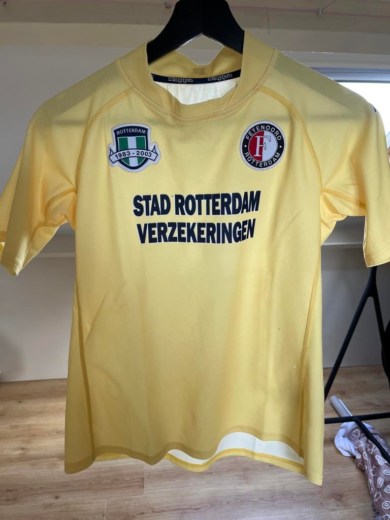 Feyenoord Thuisshirt 2002-2003 Maat YXL(152), Verzenden, Gedragen, Maat 46 (S) of kleiner, Geel