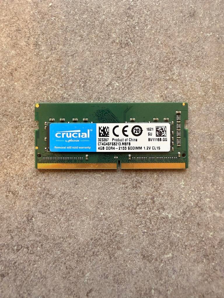 Crucial 4GB DDR4-2133 SODIMM Laptop Geheugen, DDR4, Ophalen of Verzenden, Zo goed als nieuw, Laptop