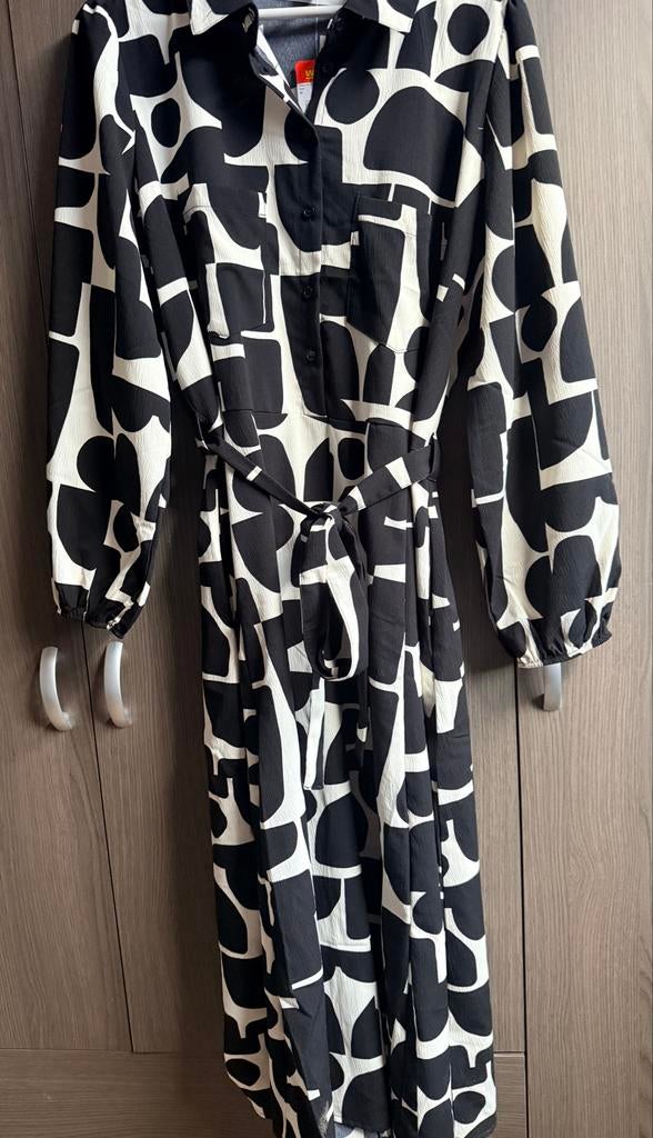 Nieuwe Wibra jurk zwart/wit, maat XL, Zwart, Maat 46/48 (XL) of groter, Nieuw, Ophalen of Verzenden