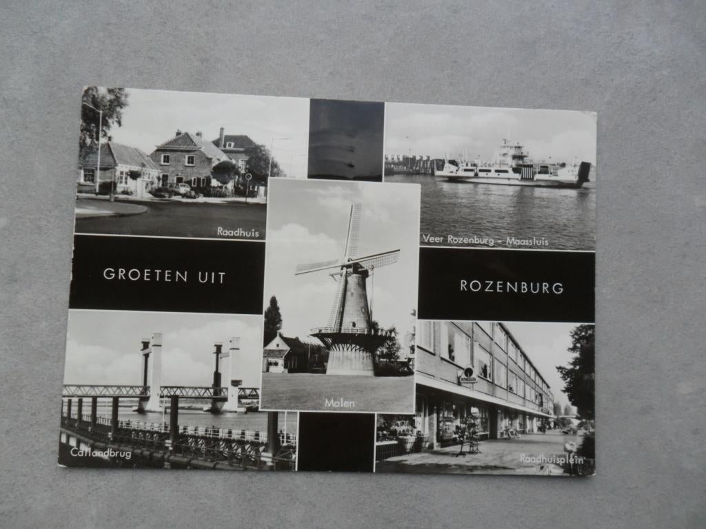 Rozenburg, veer/Raadhuisplein/ 1979, Verzamelen, Verzenden, 1960 tot 1980, Gelopen, Noord-Brabant