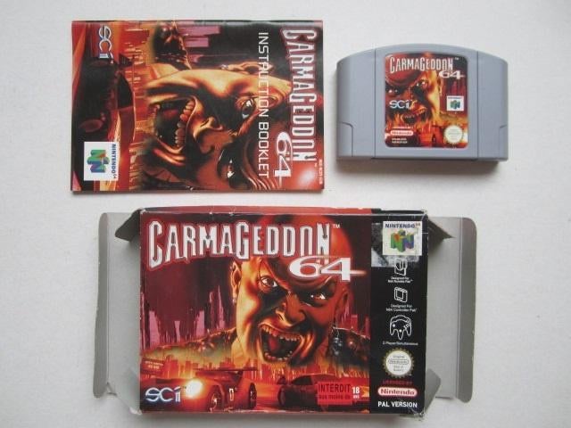 Carmageddon N64 Nintendo 64, Gebruikt, 1 speler, Racen en Vliegen, Ophalen of Verzenden