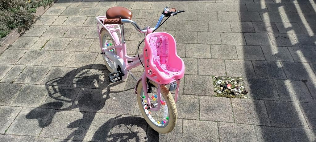 Supersuper Cooper Bamboo 18 inch Kinderfiets Meisjes Roze, Ophalen, Gebruikt