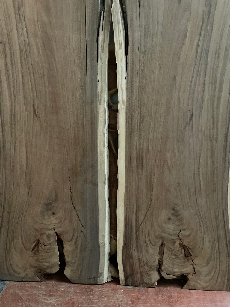 Bookmatch set schaaldelen Suar uniek epoxy boomstamtafel, Ophalen, Overige typen, Nieuw, Hardhout