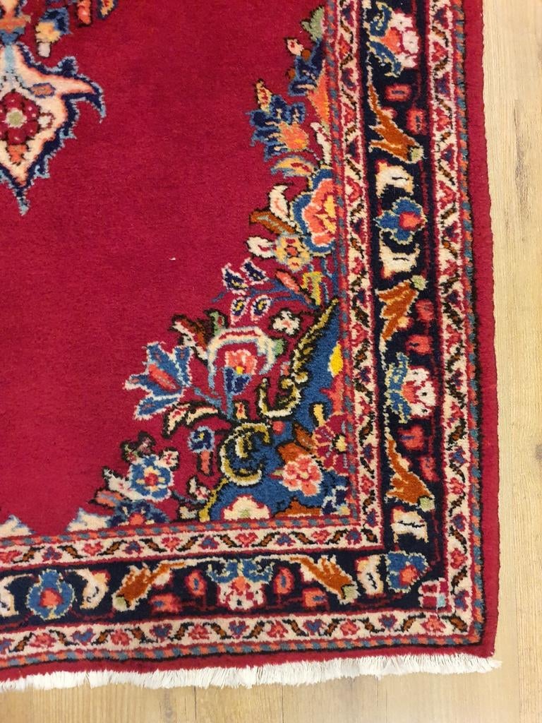 Handgeknoopt perzisch tapijt sarough 140x73, Info@SlatsAntiek.nl, Tweedehands, 100 tot 150 cm, Perzisch