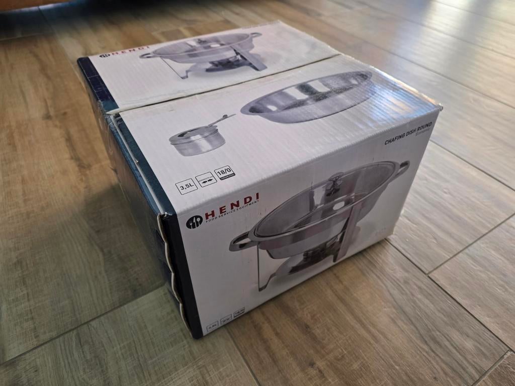 Chafing Dish / warmhoudpan 3,5L, Ophalen, Hendi, Metaal, Nieuw