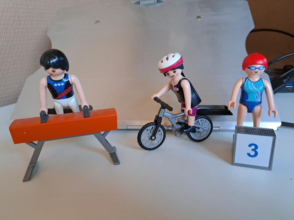 Playmobil Sport Set: Turnen, Fietsen, Zwemmen, Ophalen of Verzenden, Gebruikt