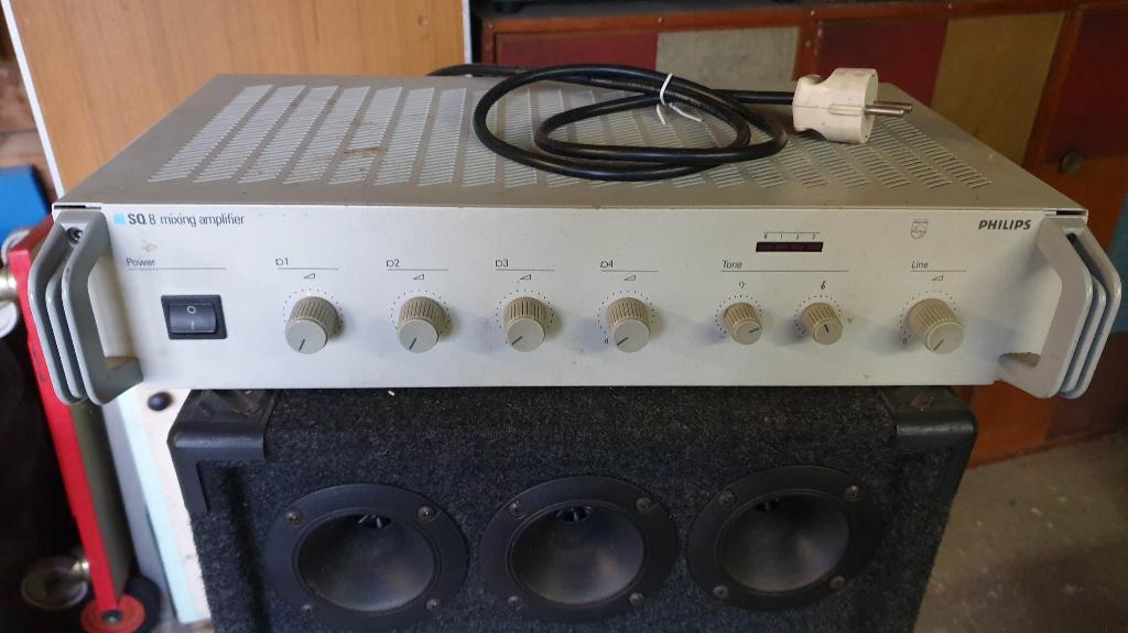 PA versterker 120W Philips SQ8, Ophalen, Gebruikt, Minder dan 500 watt, P.A.