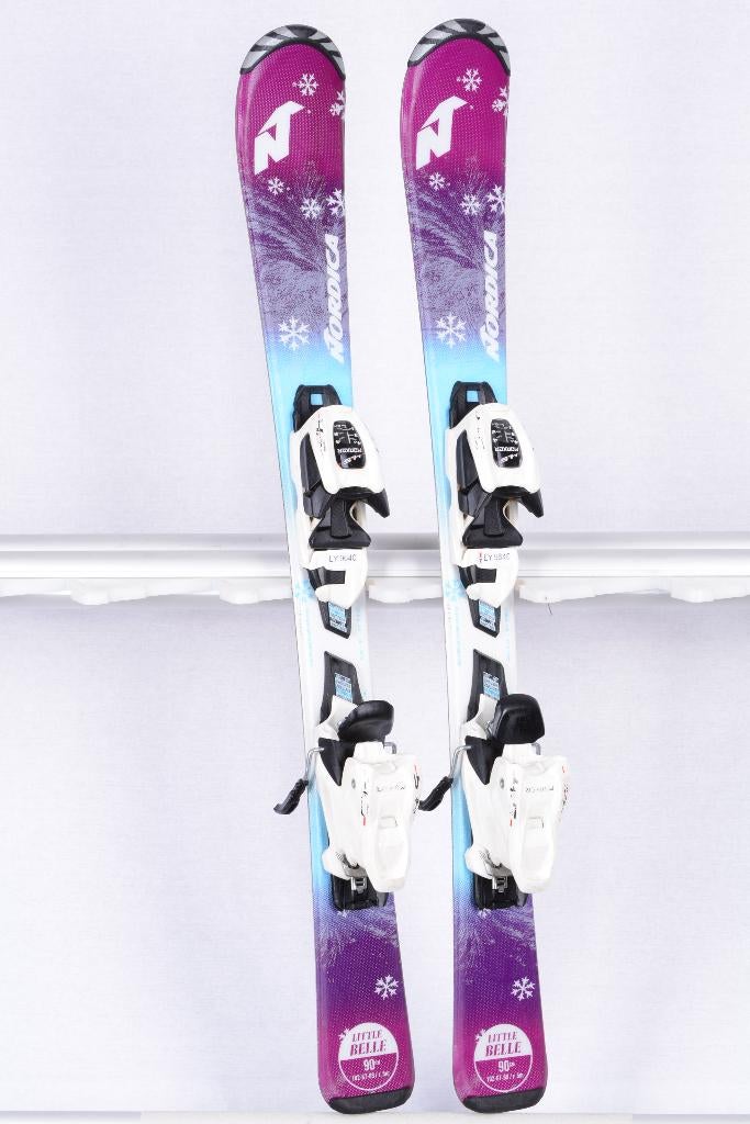 80 140 kinder ski's NORDICA LITTLE BELLE + Marker 4.5, Sport en Fitness, Skiën en Langlaufen, Gebruikt, 100 tot 140 cm, Ophalen of Verzenden