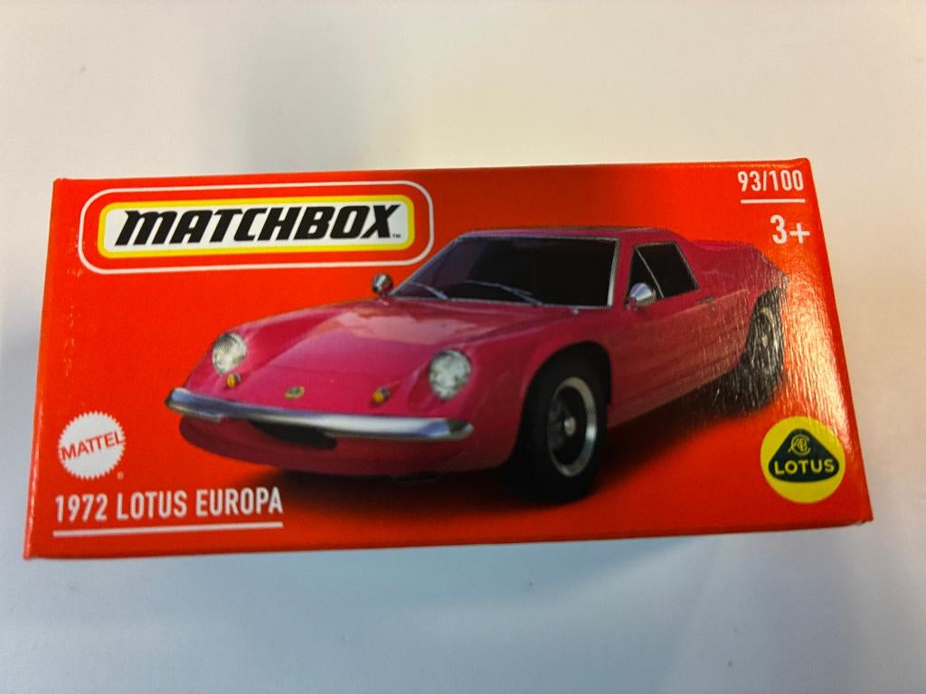 89833: Lotus Europa - 1972 - Matchbox, Nieuw, Ophalen of Verzenden, Gondel 1, 1186MJ Amstelveen, Service.nl@mattel.com