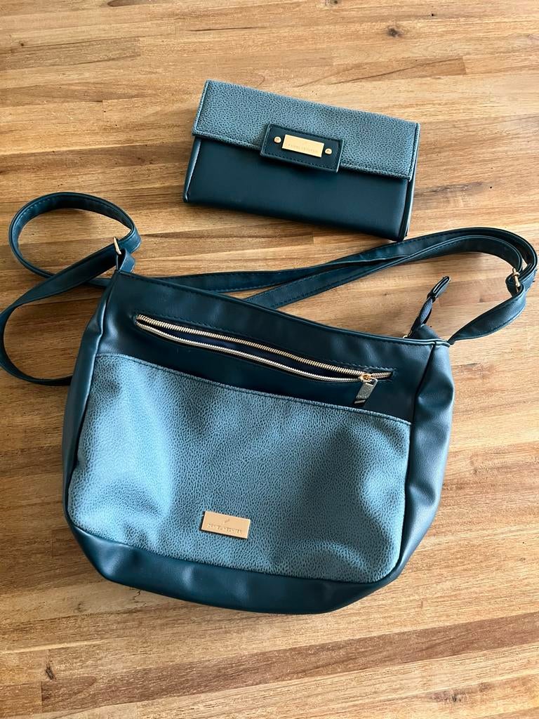 Stijlvolle handtas en portemonnee set van Daniel Hechter, Overige merken, Ophalen of Verzenden, Zo goed als nieuw, Leer