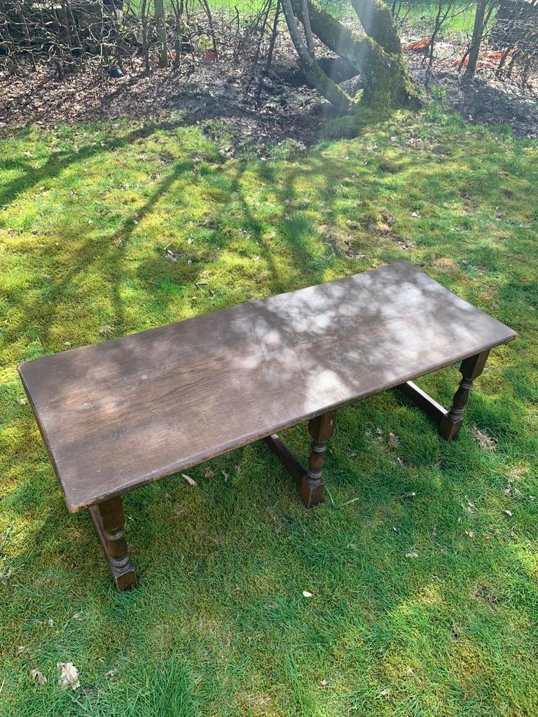 Eiken houten salontafel met bijzettafeltjes, Ophalen