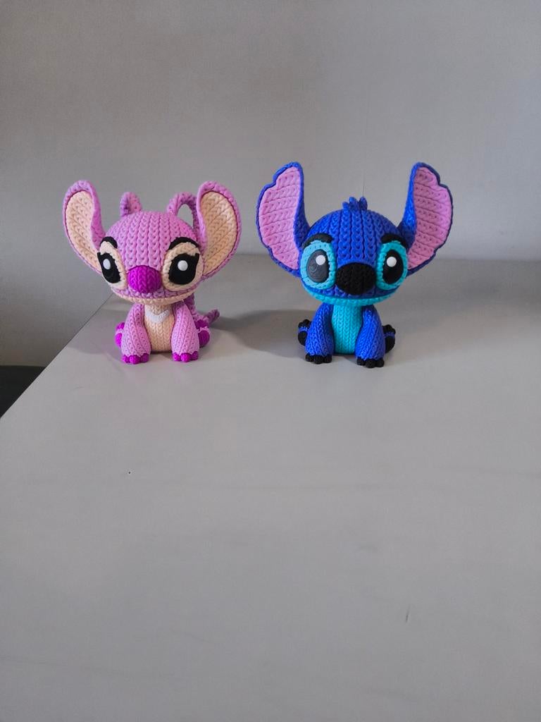 Gehaakte Stitch en Angel knuffels - Disney Lilo & Stitch, Overige merken, Disney, Handgemaakt, Overige typen