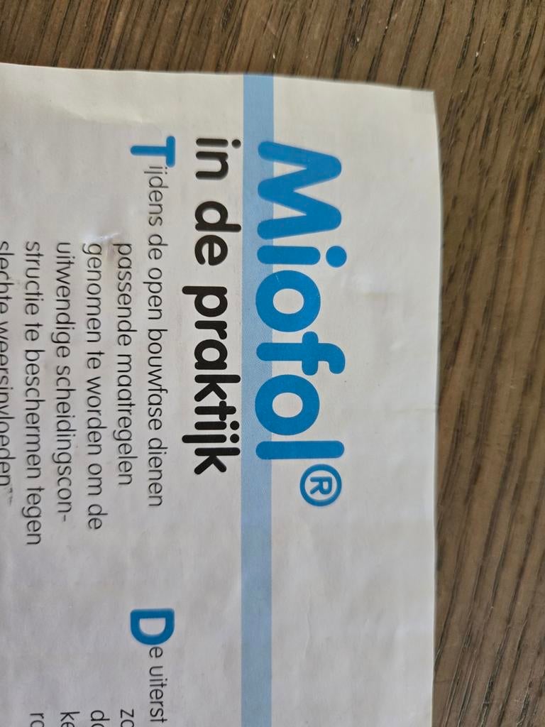 Miofol 210AG dampopen waterkerende bouwfolie, Overige materialen, Nieuw, 15 m² of meer, Ophalen