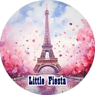 L1312 icing frosting parijs 18cm eetbare taart plaat print, Ophalen of Verzenden, Nieuw, Taarten, Versiering