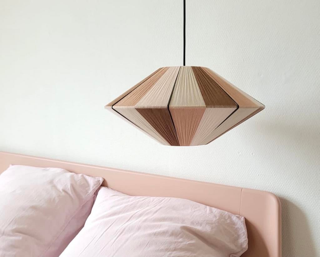 Geweven bon bon lampenkap japandi, Ophalen of Verzenden, Nieuw, Minder dan 50 cm