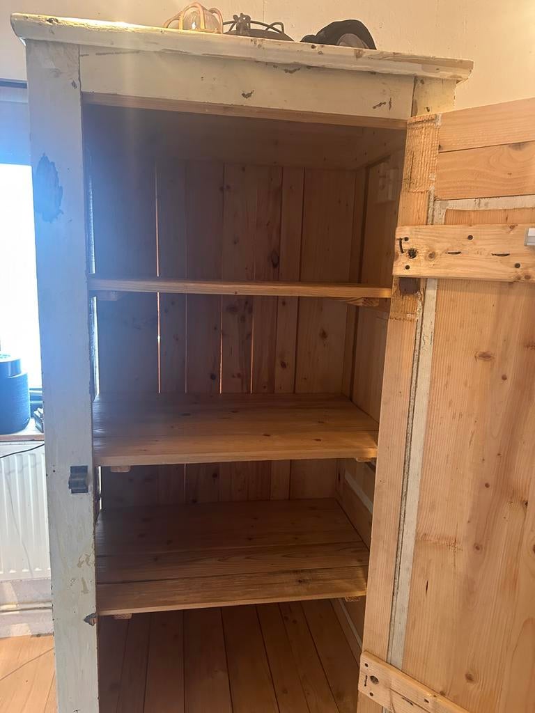 Unieke sloophouten kast met 4 planken, Huis en Inrichting, Kasten | Overige, Ophalen, Gebruikt