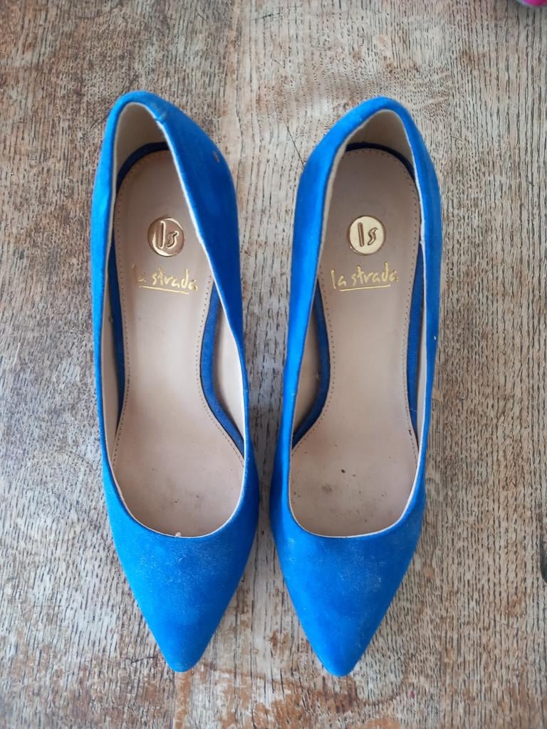 Prachtige blauwe dames schoenen maat 39, Ophalen, Zo goed als nieuw, Blauw