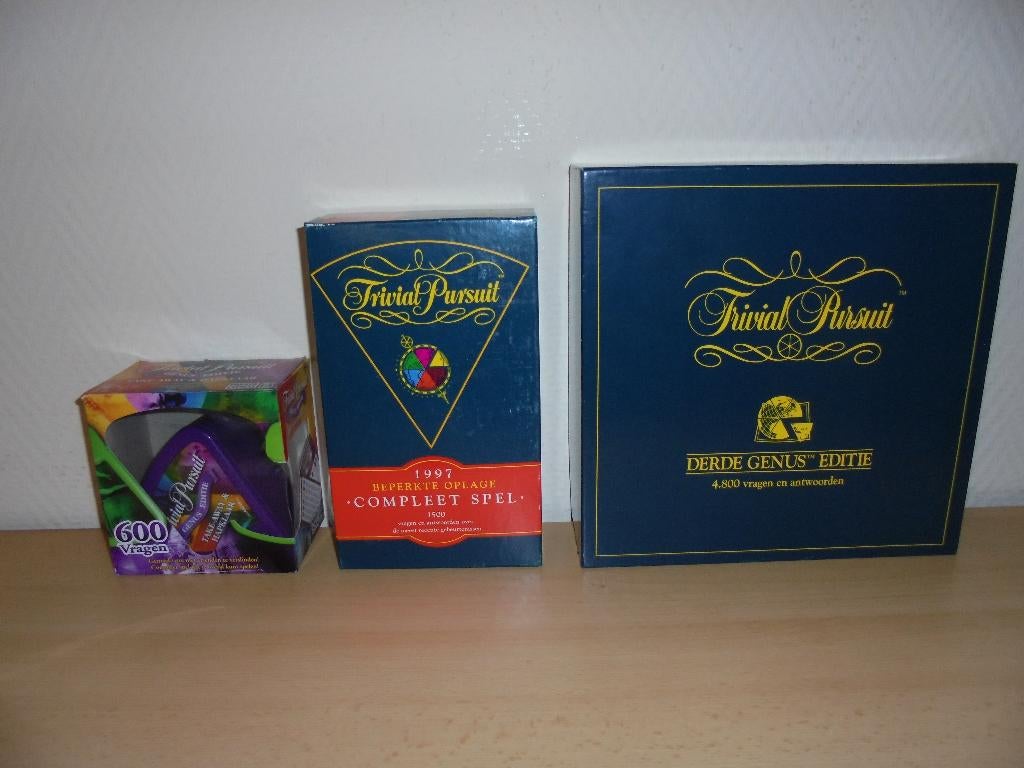 Trivial Pursuit 3 stuks zgan, Drie of vier spelers, Ophalen of Verzenden, Zo goed als nieuw, Parker