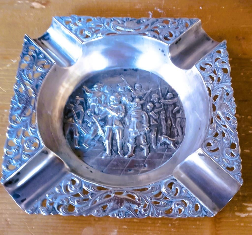 Zilveren asbak, Ophalen of Verzenden, Zilver