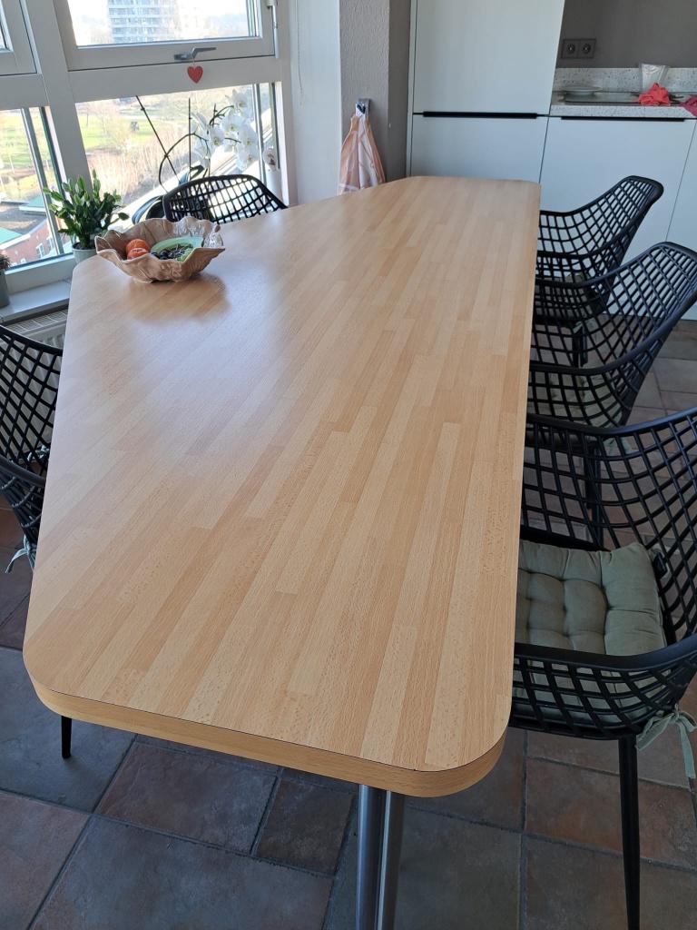 eettafel, Huis en Inrichting, Tafels | Eettafels, Ophalen, Gebruikt, 100 tot 150 cm, 200 cm of meer