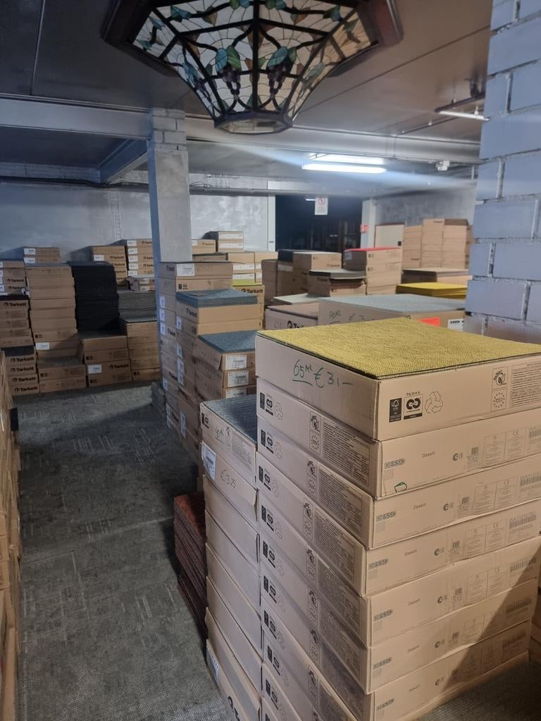 Hoogpolige  tapijt tegels DESSO RESTANT OUTLET WAALWIJK, Ophalen, Gebruikt