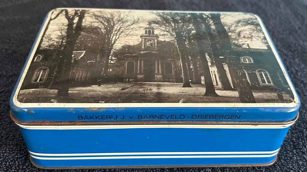 Vintage Koekblik Driebergen Rijsenburg Kerkplein, Ophalen of Verzenden, Gebruikt, Koek(jes), Overige merken