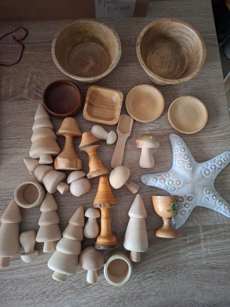 Diverse houten loose parts voor sensory spel, Ophalen of Verzenden, Zo goed als nieuw, Ontdekken