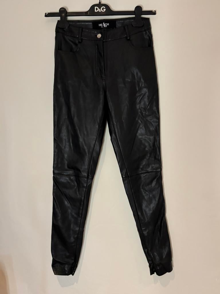 Heach lab lederlook broek met stretch maat it 40. Nl36, Kleding | Dames, ., Zwart, Ophalen of Verzenden, Zo goed als nieuw
