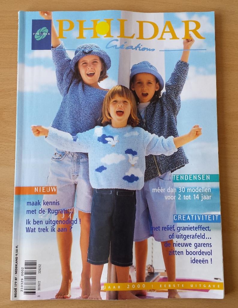 Breien - Phildar Créations - Zomer 2000 kinderen met Rugrats, Gebruikt, Phildar, Ophalen of Verzenden, Breien