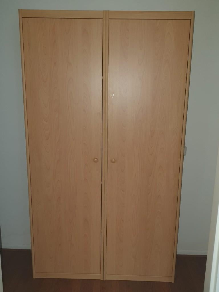 Twee lichtbruine kasten, Ophalen, 50 tot 100 cm, 150 tot 200 cm, Overige houtsoorten