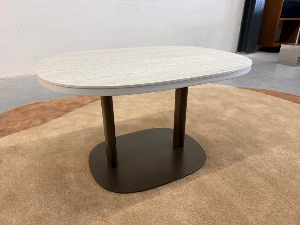 Nieuw Leolux Toveri Salontafel Ceramic Strata Argentum Tafel, Leolux, Nieuw, Minder dan 50 cm, Rechthoekig