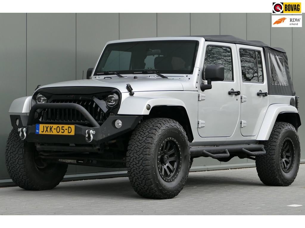 Jeep Wrangler Unlimited 3.6 Sahara Trekhaak Leder Stoelverwa, Automaat, Gebruikt, Zwart, Leder