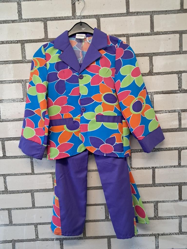 Bloemen pak 128, Ophalen of Verzenden, Zo goed als nieuw, 122 t/m 128, Meisje