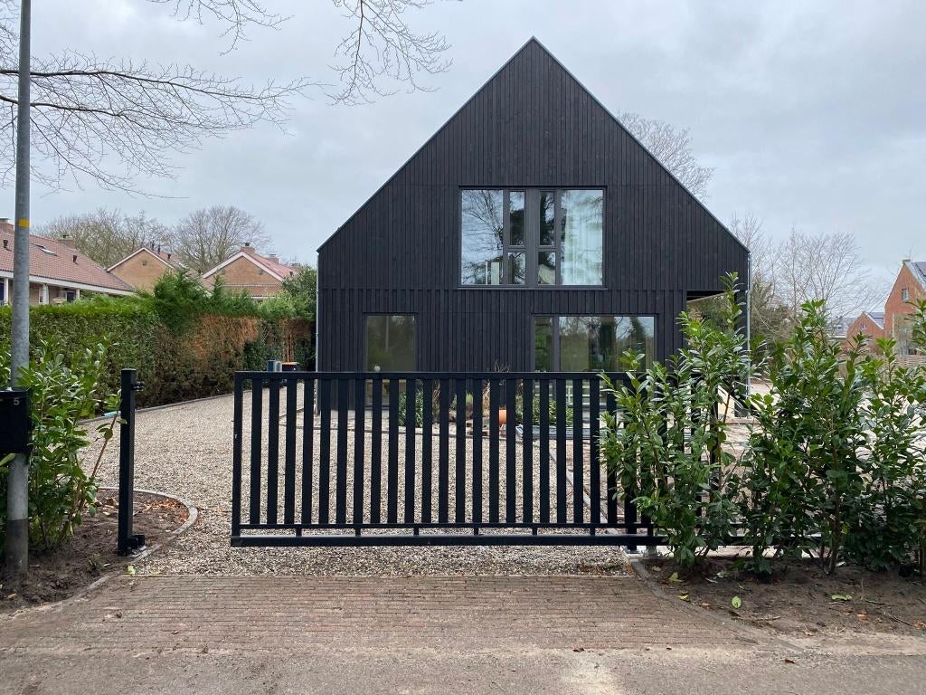 Moderne schuifpoort 'Sydney' in 4 / 5 en 6 meter doorgang!, Tuin en Terras, Met poort, Nieuw, IJzer, Spijlenhekwerk