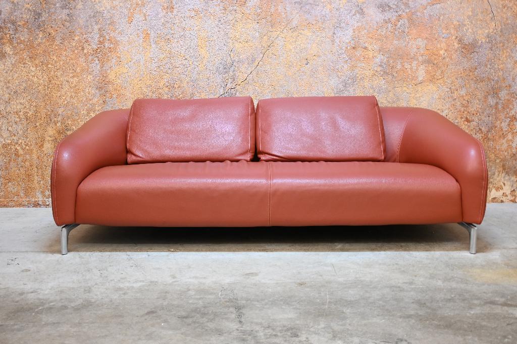 ZGANieuw! fraaie leren Leolux Elias design bank