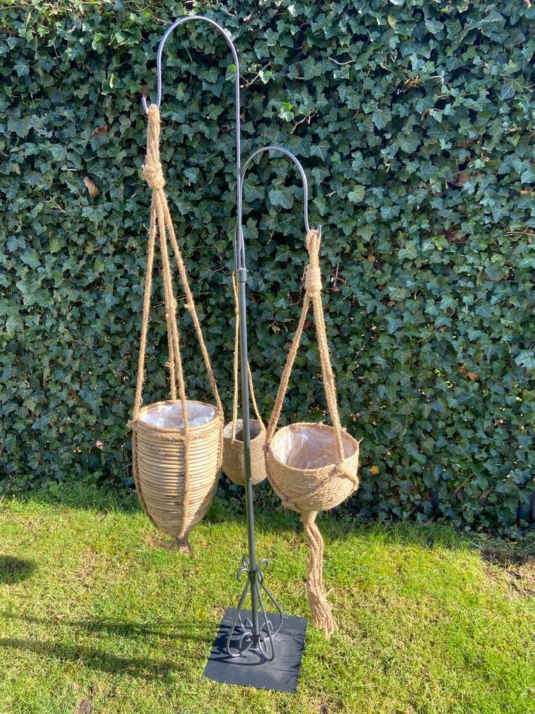 Planten standaard met manden en hangers, Ophalen, Halfschaduw, Minder dan 100 cm