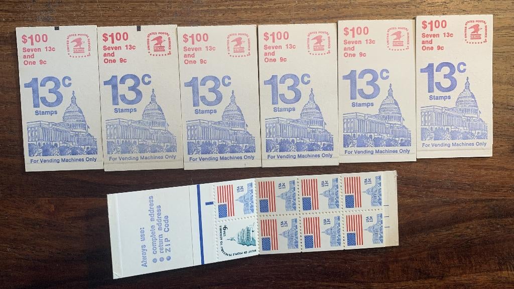 USA 7 x $ 1 postzegelboekje *** zie fot, Ophalen of Verzenden, Postfris, Noord-Amerika