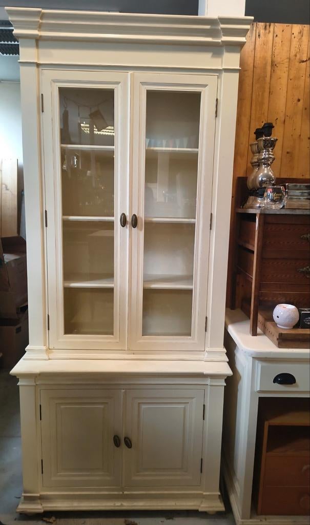 Klassiek/landelijke buffetkast/vitrinekast, Ophalen, 100 tot 150 cm, 200 cm of meer, 25 tot 50 cm