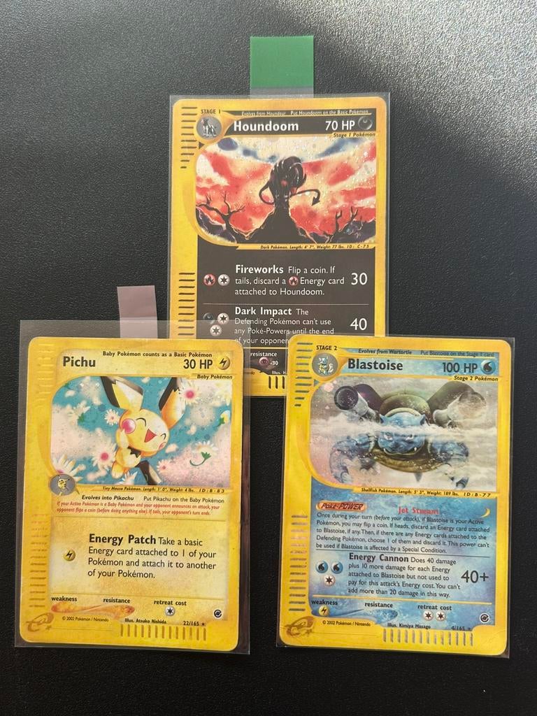 Blastoise 4/165, houndoom H11/H32, Pichu 22/165, Ophalen of Verzenden, Zo goed als nieuw