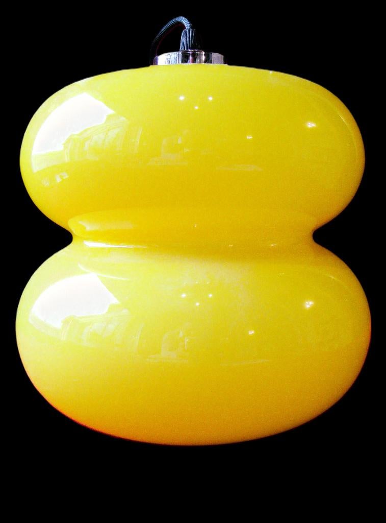 Sterckx hanglamp De Rupel Glas Boom (1968 – 1969)., Ophalen, Zo goed als nieuw, Glas, Minder dan 50 cm