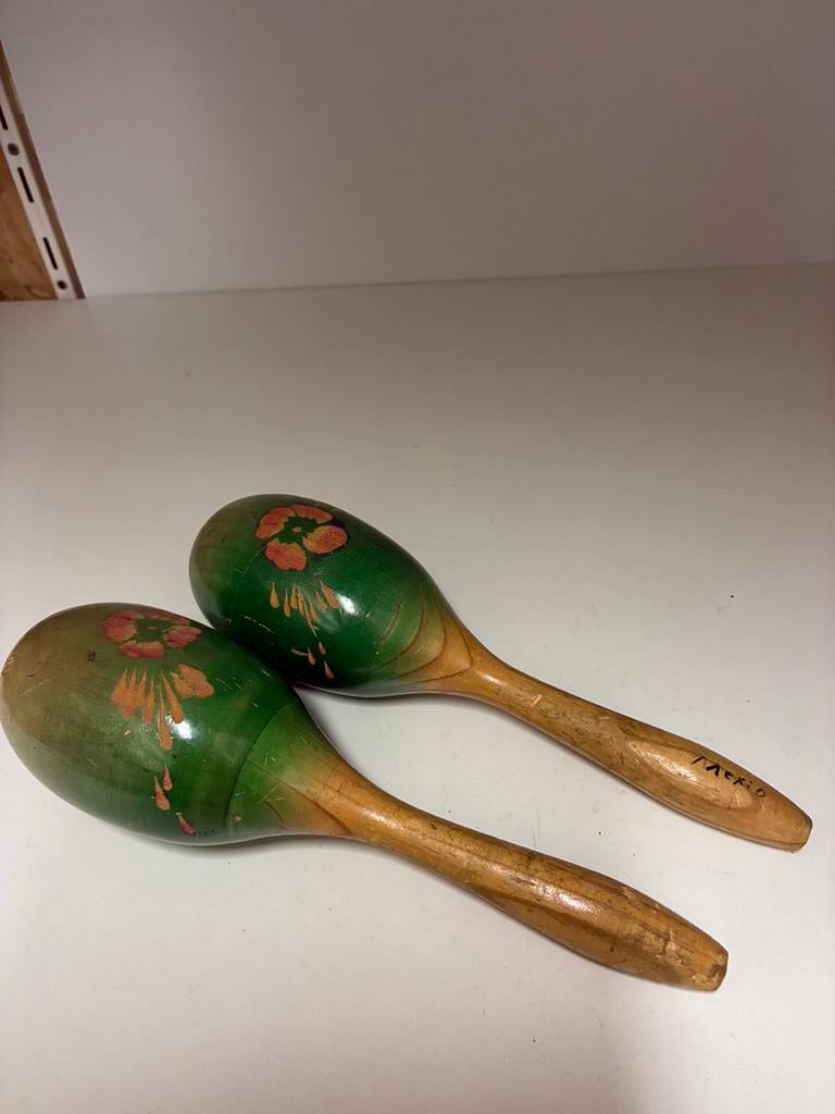 2 Houten Samba Ballen, Muziek en Instrumenten, Ophalen of Verzenden, Gebruikt, Overige soorten