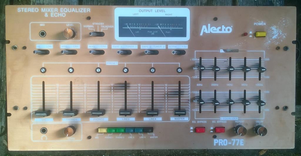 Vintage stereo audio-mixer Alecto Pro-77E, Overige merken, Refurbished, Nb, Nb