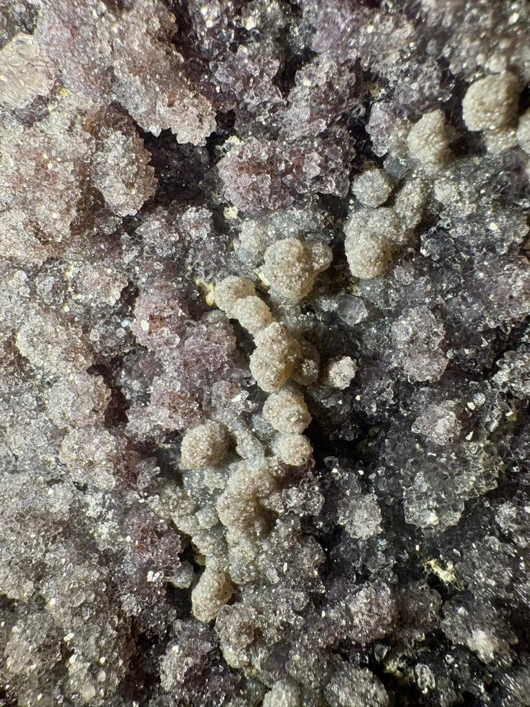 Paarse zeolite flower amethist op standaard, Ophalen of Verzenden