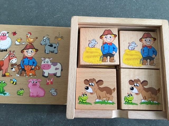 Houten memory boerderij, Ophalen of Verzenden, Zo goed als nieuw, Taal en Lezen